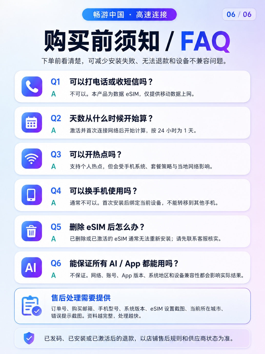 中国大陆 eSIM 购买前须知与常见问题